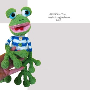 Crochet toy Amigurumi Pattern Mr. the Frog. image 6