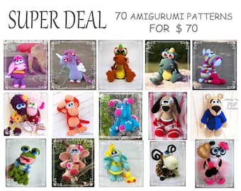 70 patterns. SUPER DEAL - 70 OLD Amigurumi pattern for 70 dollars