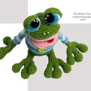 Crochet toy Amigurumi Pattern Mr. the Frog. image 1