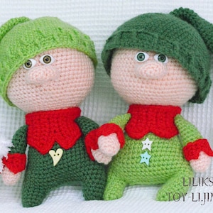 PATTERN!-EN. Christmas Elf Michelle - Amigurumi Pattern. Crochet chtistmas pattern.