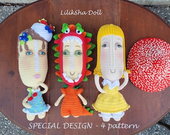 SPECIAL DESIGN - 4 patterns - Lily’s Doll base pattern + 3 costume patterns