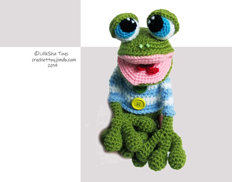 Crochet toy Amigurumi Pattern Mr. the Frog. image 2