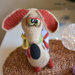 MUSTER- DE! Amigurumi Hunde Anleitung - gehäkelter Dackel Hund. gehäkelte Haustiere