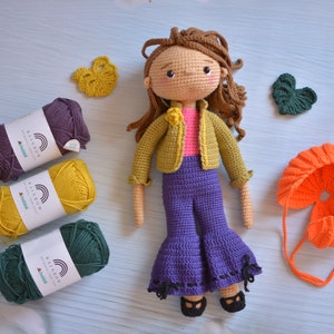 PATTERN!-EN. Crochet doll amigurumi pattern. Sima the Doll. With 2 sets of outfits. Crochet PDF Amigurumi Pattern