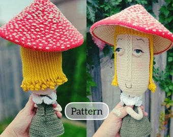 SPECIAL DESIGN - 2 patterns - Lily’s Doll base pattern + Amanita Muscaria costume. Crochet pattern by Liliksha.