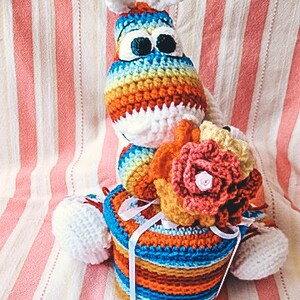 Old Pattern SALE price Rainbow Hippo With a Sneakers Amigurumi Pattern crochet hippo image 6