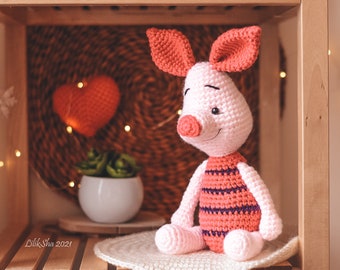 PIGLET- NEW Amigurumi pattern Winnie's friends - Crochet Patterns