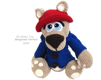 BIG Velvet Teddy Bear - Amigurumi Pattern & Video Tutorial by Liliksha Toys - crochet pattern - amigurumi teddy bear