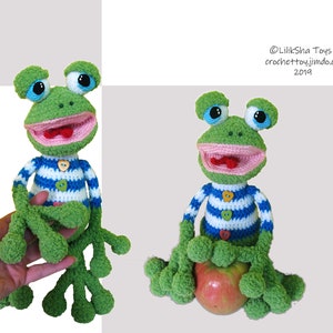 Crochet toy Amigurumi Pattern Mr. the Frog. image 5
