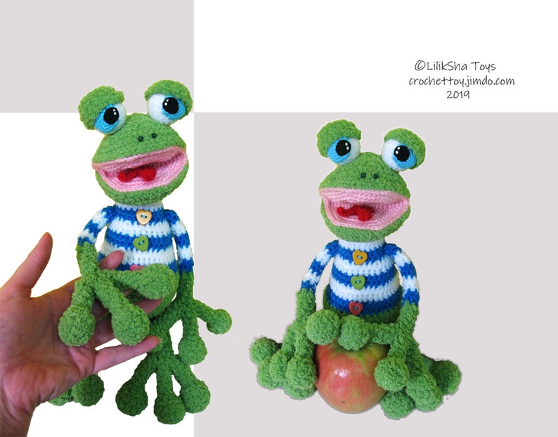 Crochet toy Amigurumi Pattern Mr. the Frog. image 5