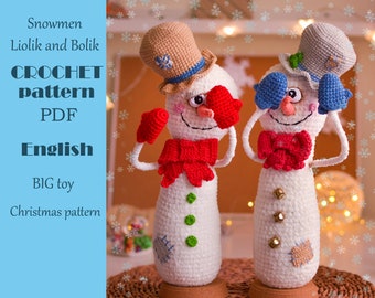 Snowmen Crochet amigurumi - crochet Christmas PDF Amigurumi Pattern