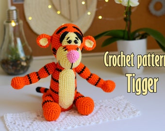 TIGGER - NEW Amigurumi pattern Winnie's friends - Crochet Patterns - הוראות סריגה בעברית