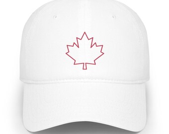 Canadian Maple Leaf Baseball Cap, Canada Pride Hat, Low Profile Baseball Cap, Canadian Flag Hat, Maple Leaf Design Hat, Patriotic Canada Hat