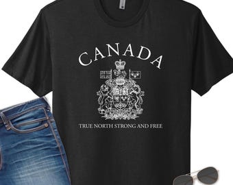 Canada uniseks T-shirt, Canadian Pride grafisch shirt, patriottisch Canada-shirt, esdoornblad T-shirt, Canada Day Gift, True North Strong Travel Souvenir