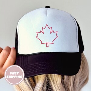 Canada Maple Leaf Trucker Cap, Retro Canada Pride Hat, Vintage Canadian Pride Hat Canada Day Apparel, Mesh Cap Patriotic Canada Hat Gift