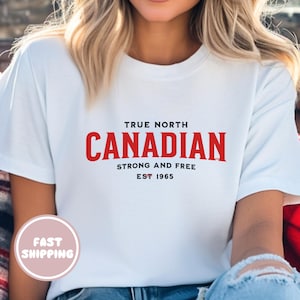 Canadian Custom Unisex T-Shirt, Personalized Est Date True North Stong and Free Tee, Patriotic Canada Shirt, Maple Leaf Gift, Travel Shirt