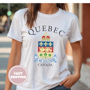 Quebec Canada Unisex Tee, Quebec Coat of Arms T-Shirt, Canadian Gift Shirt, Quebec Pride Apparel, Canada Souvenir Top, Unisex Quebec Shirt