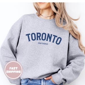 Toronto Ontario Sweatshirt, Minimalist Toronto Ontario Canada Crewneck, Cozy City Name Sweater, Gift for Locals, Tourists and Toronto Fans
