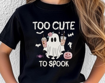 Kids Halloween T-Shirt: Funny Ghost Graphic Tee, Spooky Season Outfit, Childs Ghost Shirt, Cute Pumpkin Patch Trick or Treat Outfit, Gift