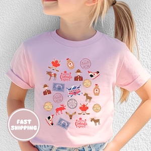 Camiseta infantil del Día de Canadá, camiseta juvenil con la identidad canadiense, camiseta de recuerdo turístico, bonita camiseta con estampado canadiense, ropa infantil con orgullo canadiense