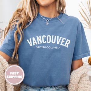 Vancouver British Columbia Shirt, Vancouver BC Minimalist Canada City Tee, West Coast Souvenir Shirt for Tourists Locals and Vancouver Fans