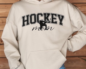 Hockey Mama Hoodie, personalisiertes Hockey-Sweatshirt, benutzerdefinierte Spielername Hülle, Hockey Mama Geschenk, gemütlicher Spieltag Hoodie, Team Mama Bekleidung