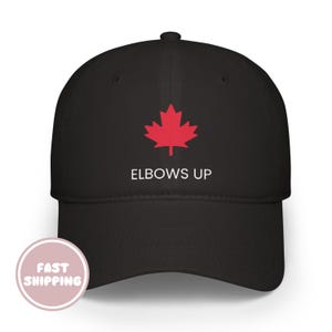 Canada Elbows Up Baseball Cap, Maple Leaf Hat, Canadian Pride Sports Fan Gift, Patriotic Headwear, Canada Day Cap, Gift for Canadian Apparel