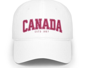 Womens Canada EST 1867 Baseball Cap, Proud Canadian Low Profile