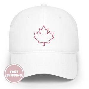 Canadian Maple Leaf Baseball Cap, Canada Pride Hat, Low Profile Baseball Cap, Canadian Flag Hat, Maple Leaf Design Hat, Patriotic Canada Hat