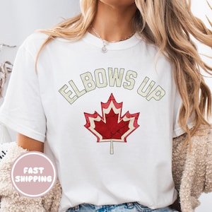 Canada Day T-shirt, Elbows Up Proud Canadian Shirt, Canada Not for Sale Shirt, Canadian Hockey Maple Leaf Design, Tarriff War Protest Tee
