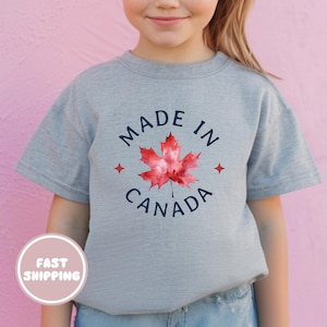 Toddler Canada T Shirt, Canada Day Childs Shirt, Maple Leaf Baby Tee, Made In Canada Apparel, Cute Canadian Pride Outfit for Boys and Girls