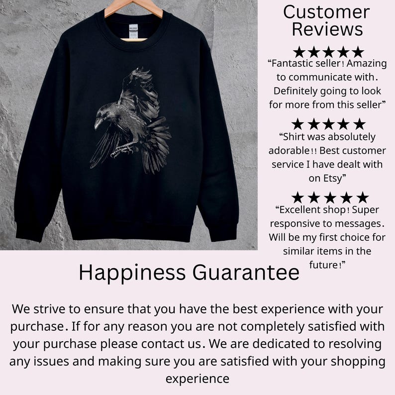 Halloween Raven Sweatshirt, Spooky Season Gothic Crewneck, Witchy Fall Sweater, Vintage Crow Spooky Bird Pullover, Dark Autumn Aesthetic