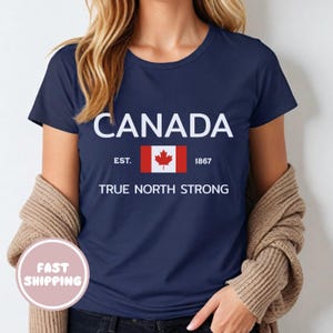 Canada Tee, Canadian Pride Shirt, Maple Leaf Women&#39;s Graphic T-Shirt, True North Strong Patriotic Apparel, Travel Souvenir, Tourist Gift