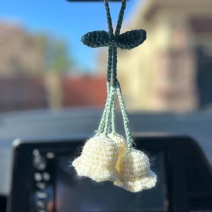 Hanging Lily of the Valley Car Ornament