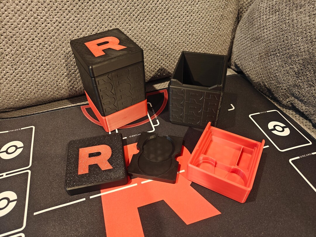 Tcg Rocketbox Team Rocket Brick Deck Box: Card & Dice Storage for TCG - Etsy