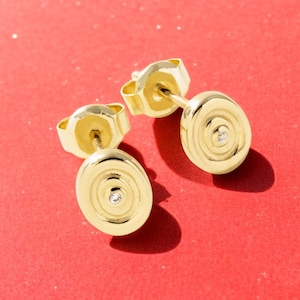 Elegante Gold Ohrstecker - Klassische Evil Eye Ohrring Für Frauen - Minimalistisches Alltags Schmuck Geschenk - Feines Geschenk für Weihnachten - Geschenk für Sie