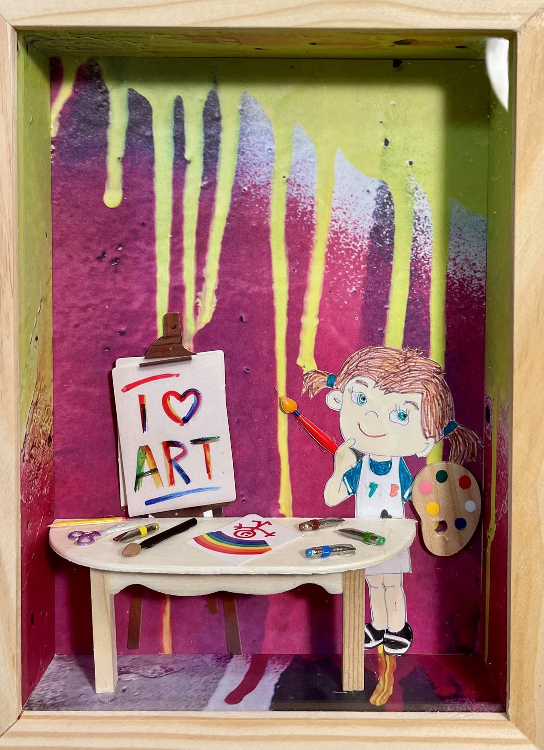 Artist Shadow Box, Art, Kids Decor - Etsy