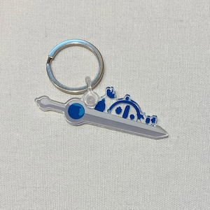 Adventure Time Sword Keychain, Finn Sword With Characters Keyring, Cute Adventure Time Characters, Finn and Jake, BMO, Lumpy Space Princess