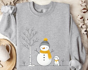 Christmas Snowman Sweatshirt, Christmas Sweatshirt, Snowman Shirt, Snowman T-Shirt, Christmas Crewneck, Christmas Shirts for Women
