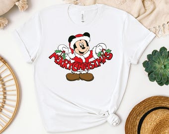 Minnie Mouse Christmas Shirt, Disney Trip Shirts, Disney Christmas Shirt, Funny Santa Shirt, Christmas Party Shirt, Cute Christmas Shirts