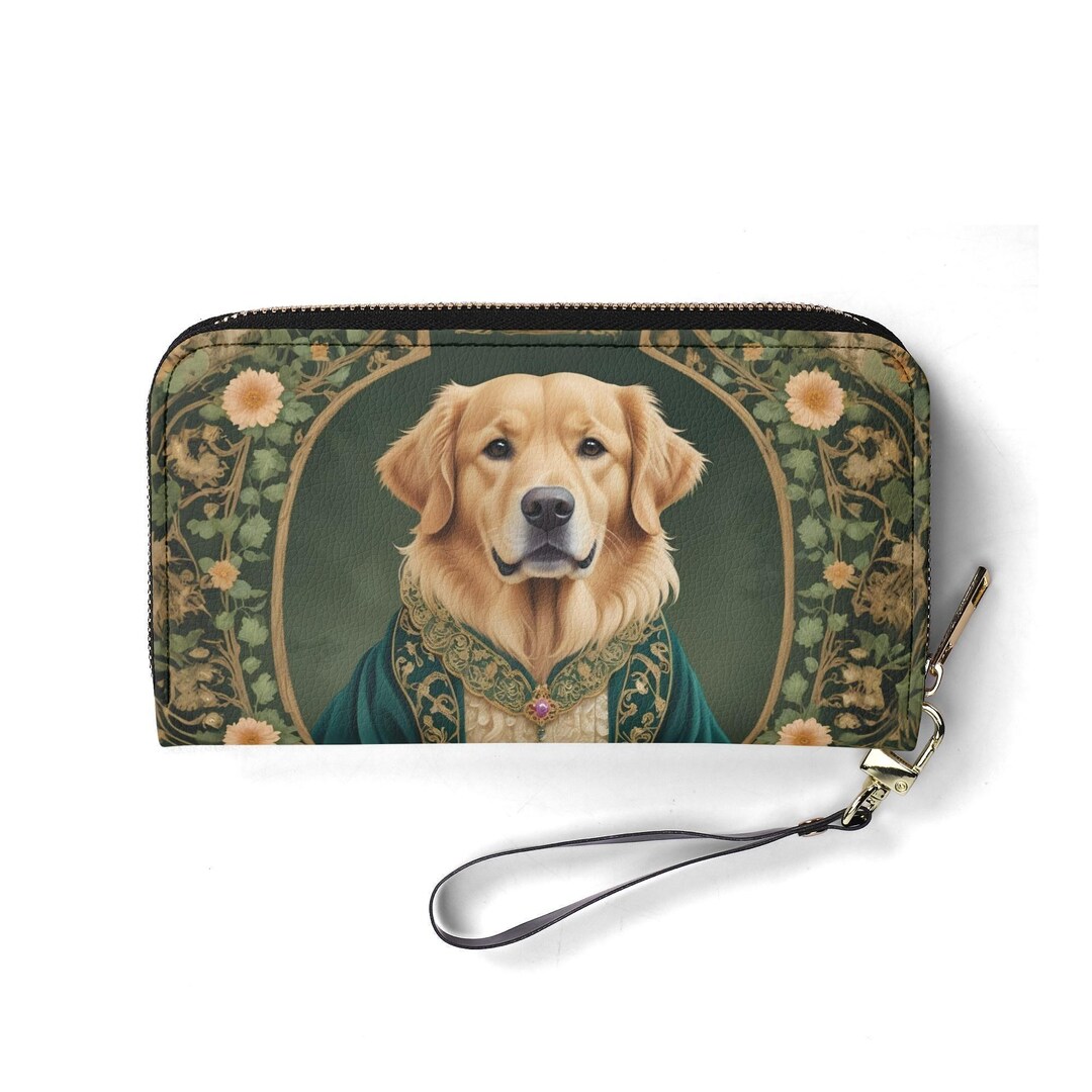 Noble Golden Retriever in Velvet Robe - Art Nouveau Regal Dog Portrait ...