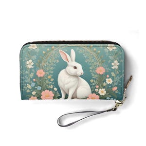 Portefeuille en forme de lapin ludique – Joli portefeuille en cuir végétalien pour femme | Cadeau unique, joli portefeuille végétalien, cadeau idéal pour elle