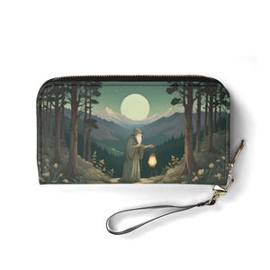 Hermit Design Wallet – Carteira de couro vegana fofa para mulheres | Presente exclusivo, carteira vegana fofa, presente ideal para ela