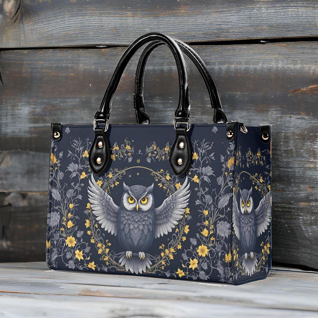 Mystical Owl Crossbody Bag - Nature-Inspired Vegan Leather Purse, Unique Gift for Women