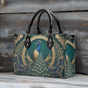 Bolso majestuoso con forma de pavo real, bonito bolso cruzado, bolso único, bonito bolso, bolso de lujo, bolsos de piel vegana, bolso de diseñador estampado