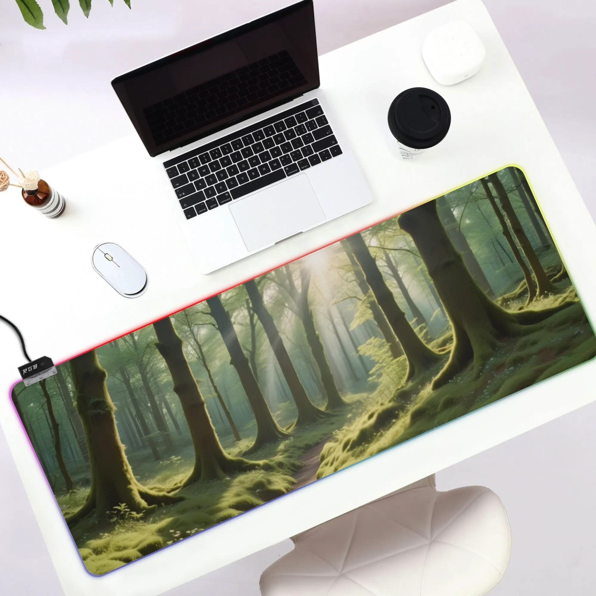 Desk Pad Large Mouse Pads, Plain Color Grass Green Desk Mat For Computer Laptop & Gaming Desk Mousepad Writing Mat For Gamer,Office & Home 16 X 36inch - View #3