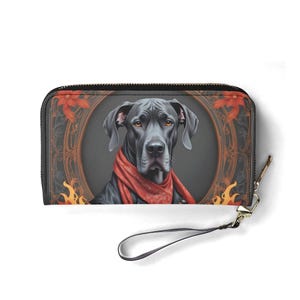 Portafoglio Alano in Giacca di Pelle – Portafoglio Carino in Pelle Vegana per Donna / Regalo Unico, Portafoglio Vegano Carino Regalo Ideale per Lei