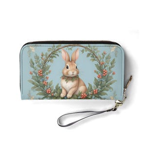 Waldkaninchen Geldbörse - Vegan Leder Süße Brieftasche für Frauen | Einzigartiges Geschenk, süße Vegan Geldbörse Ideales Geschenk für Sie