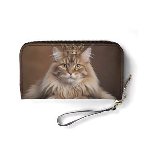 Portemonnaie aus veganem Leder für Katzen und Katzen | Einzigartiges Geschenk, süße Vegan Geldbörse Ideales Geschenk für Sie
