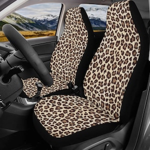 Wild Animal Print Car Seat Cover Cute Seat Cover for Car Interior Decor, Beautiful Car Decor Cute Car Accessories Car Seat Cover Gift